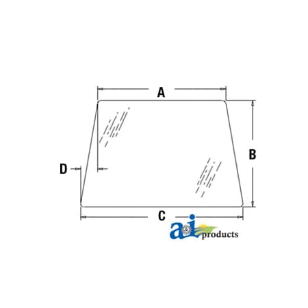 A & I Products Glass, Windshield 55.5" x37" x2" A-CG6120